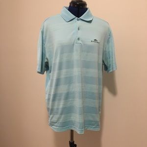 Under Armour Golf Shirt Heat Gear Large Rivercrest Golf Club Polo